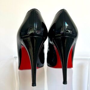 Christian Louboutin Black Patent Decollete Pumps